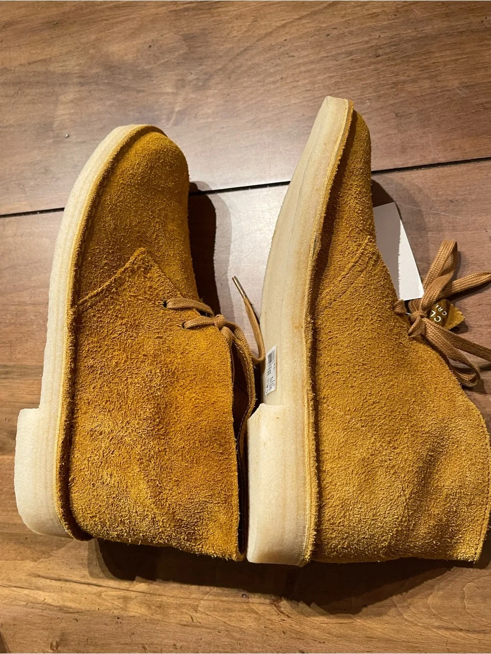 Clarks Cream Crepe Soles
